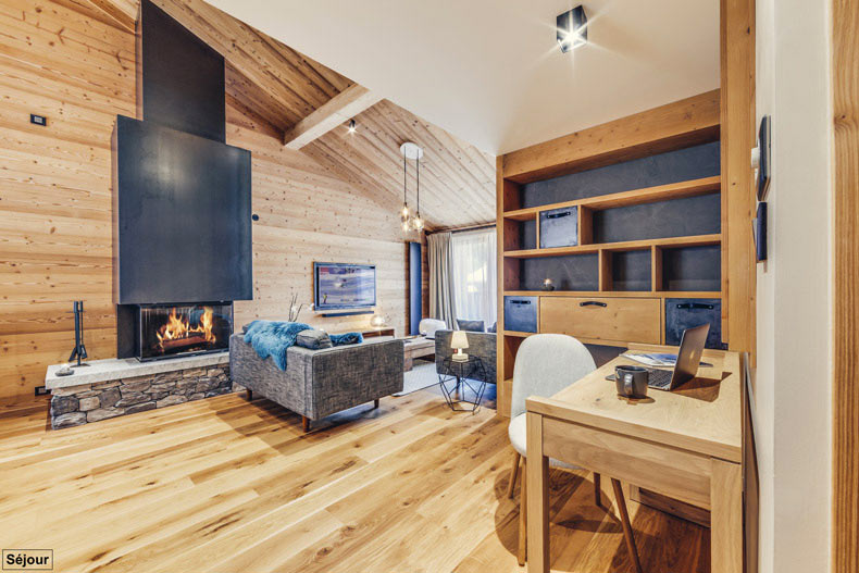 appartement snega 02, le salon et le bureau